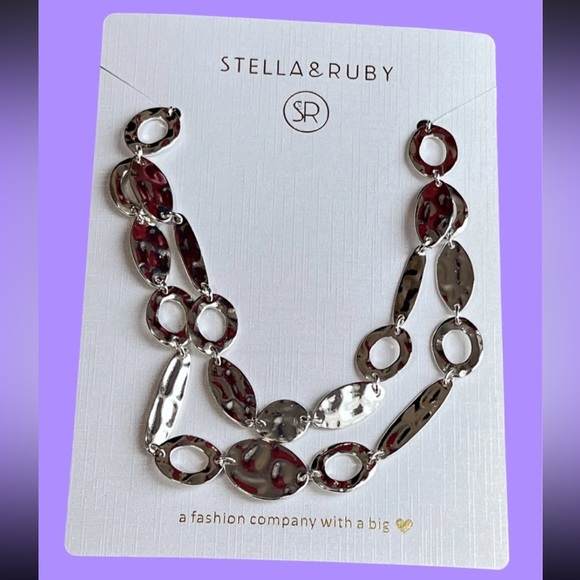 STELLA & RUBY Supreme Textured Necklace NWT MSRP $54 - Picture 3 of 13
